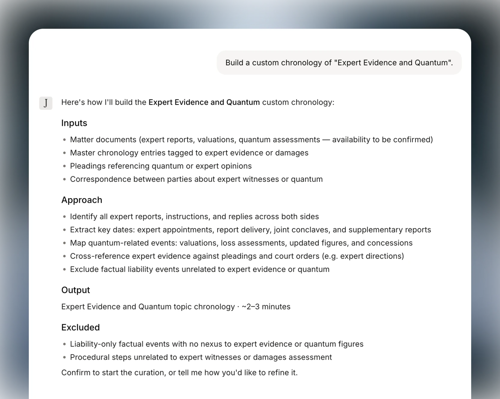 A Juriton answer with sources shown in context